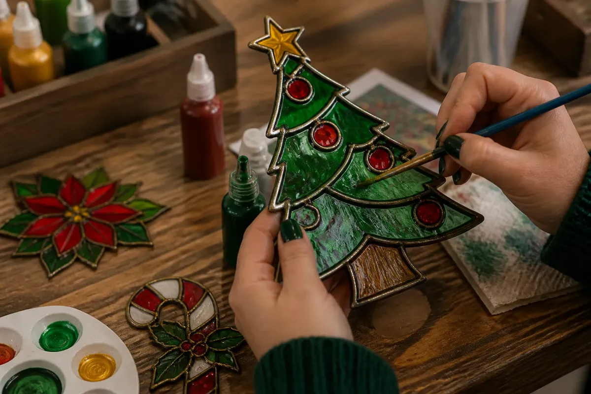 Christmas in Glass: A Holiday Faux Stained Glass Experience