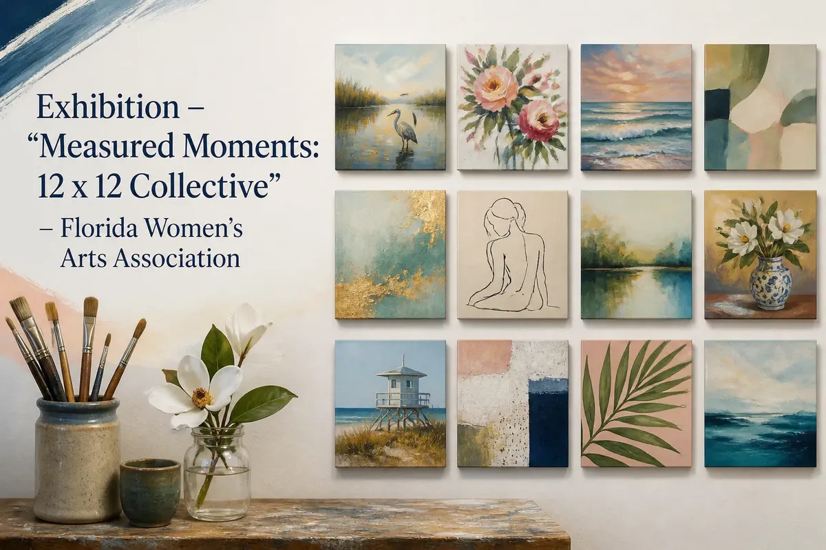 Exhibition – “Measured Moments: 12 x 12 Collective” – Florida Women’s Arts Association