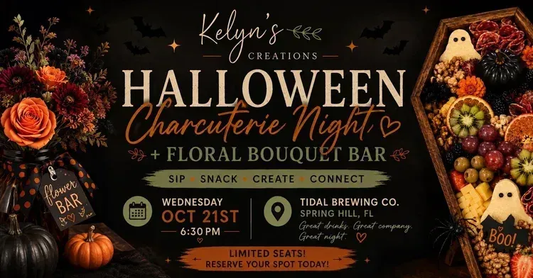 Halloween Charcuterie Workshop & Floral Bouquet Bar with Kelyn's Creations