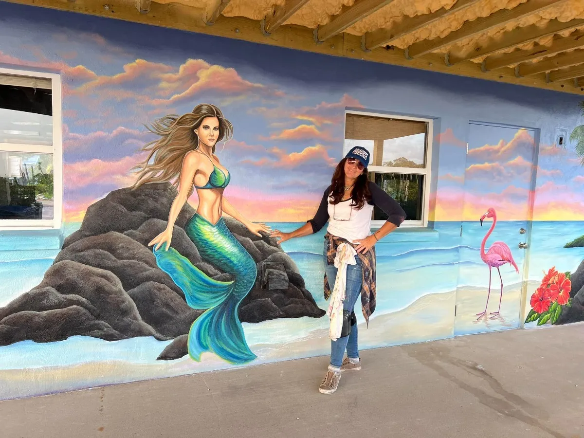 "Aripeka Mermaid" Mural (Viewable from the Water)