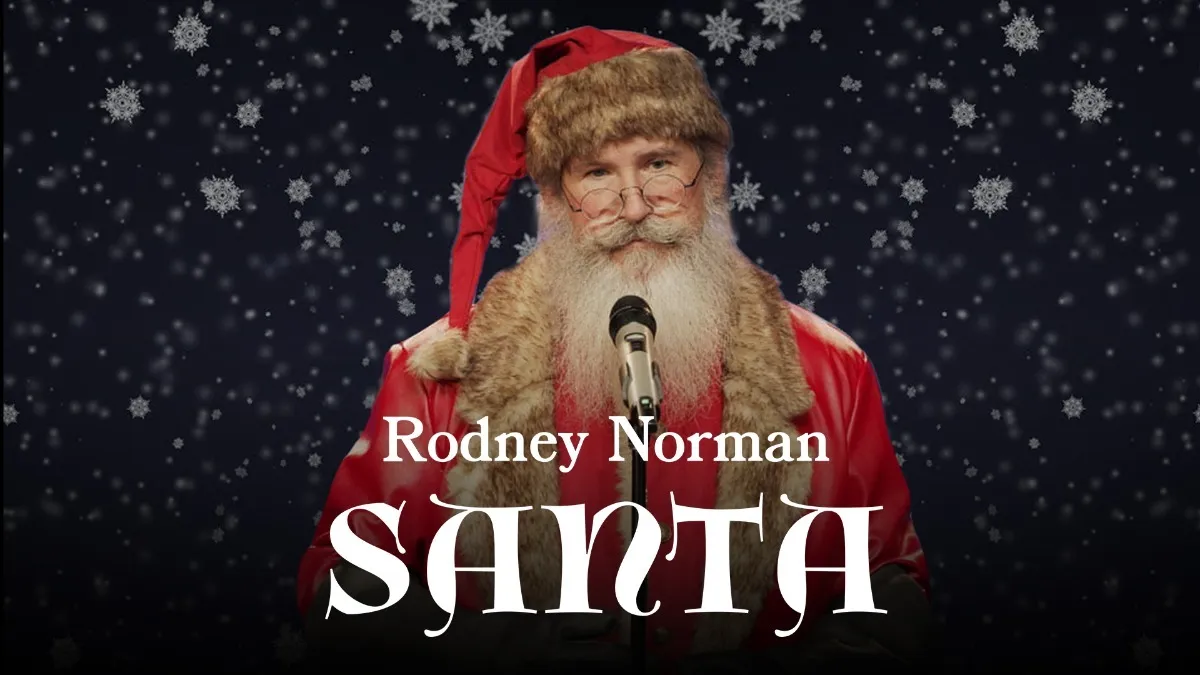 Rodney Norman as Santa Claus! SANTA DOES STAND UP with a twist Christmas Comedy Show at Funny Pharm Comedy Club in Goshen Indiana