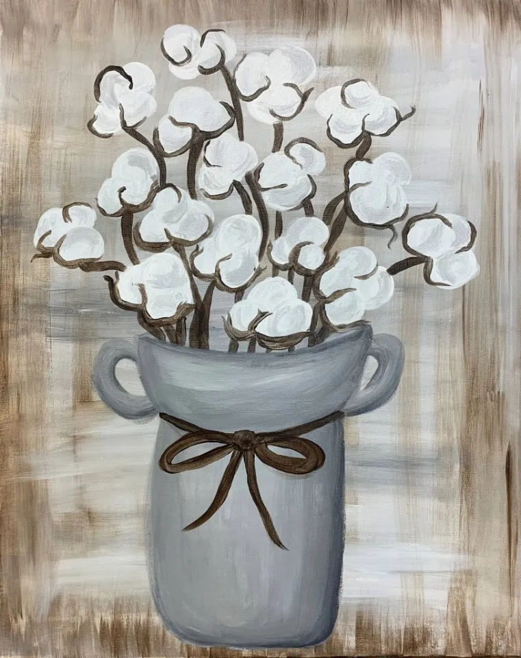 Cotton Blossoms - Paint & Sip Class