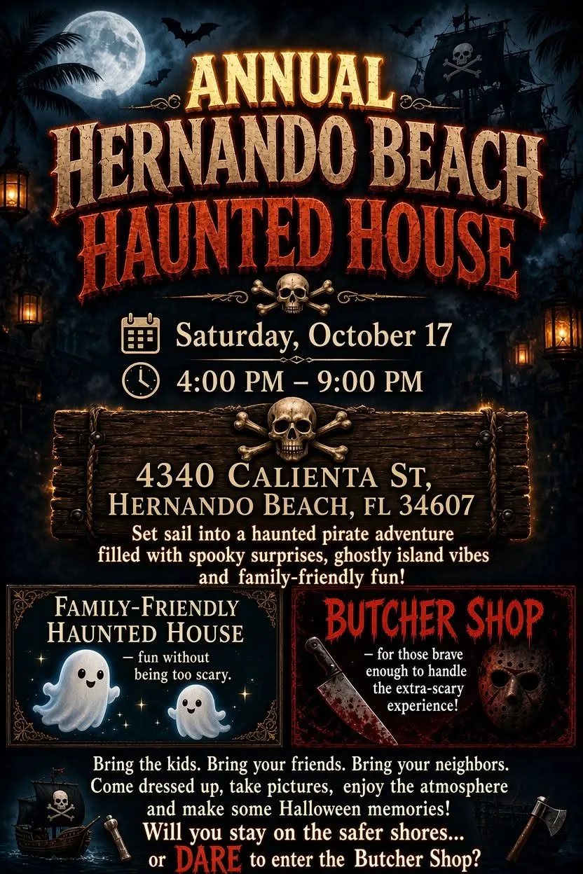 Hernando Beach Haunted House - DATE CHANGED TO OCT. 30