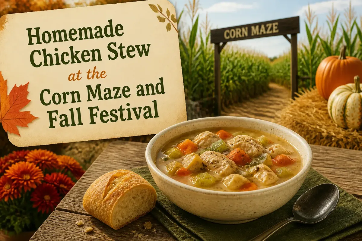 Homemade Chicken Stew at the Corn Maze and Fall Festival