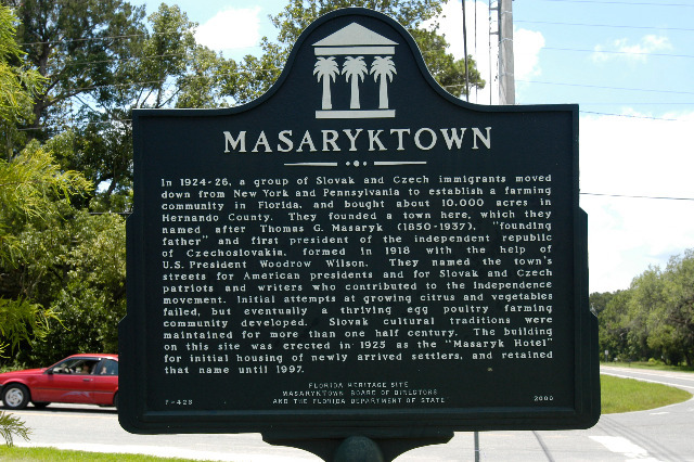 Masaryktown Historical Marker