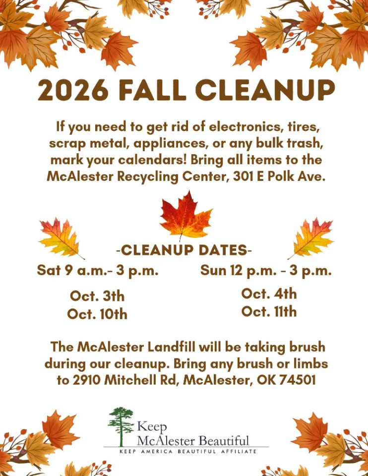 2026 Keep McAlester Beautiful Fall Cleanup