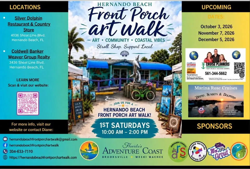 1st Saturdays HERNANDO BEACH FRONT PORCH ART WALK