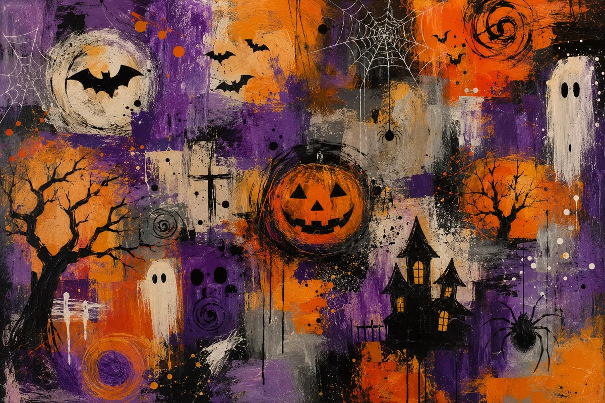 Abstract Halloween Painting