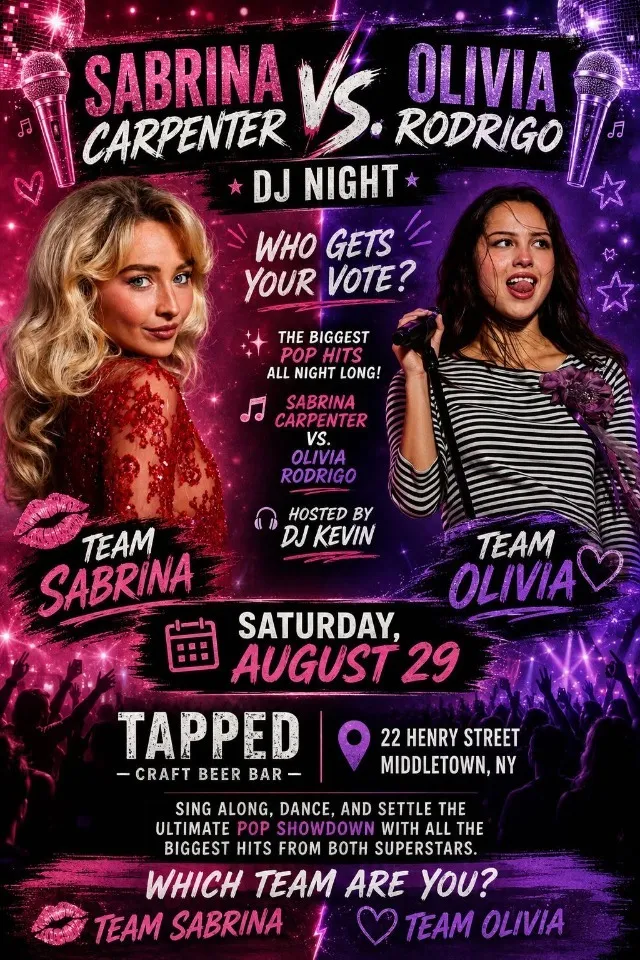Sabrina Carpenter Vs. Olivia Rodrigo DJ Night