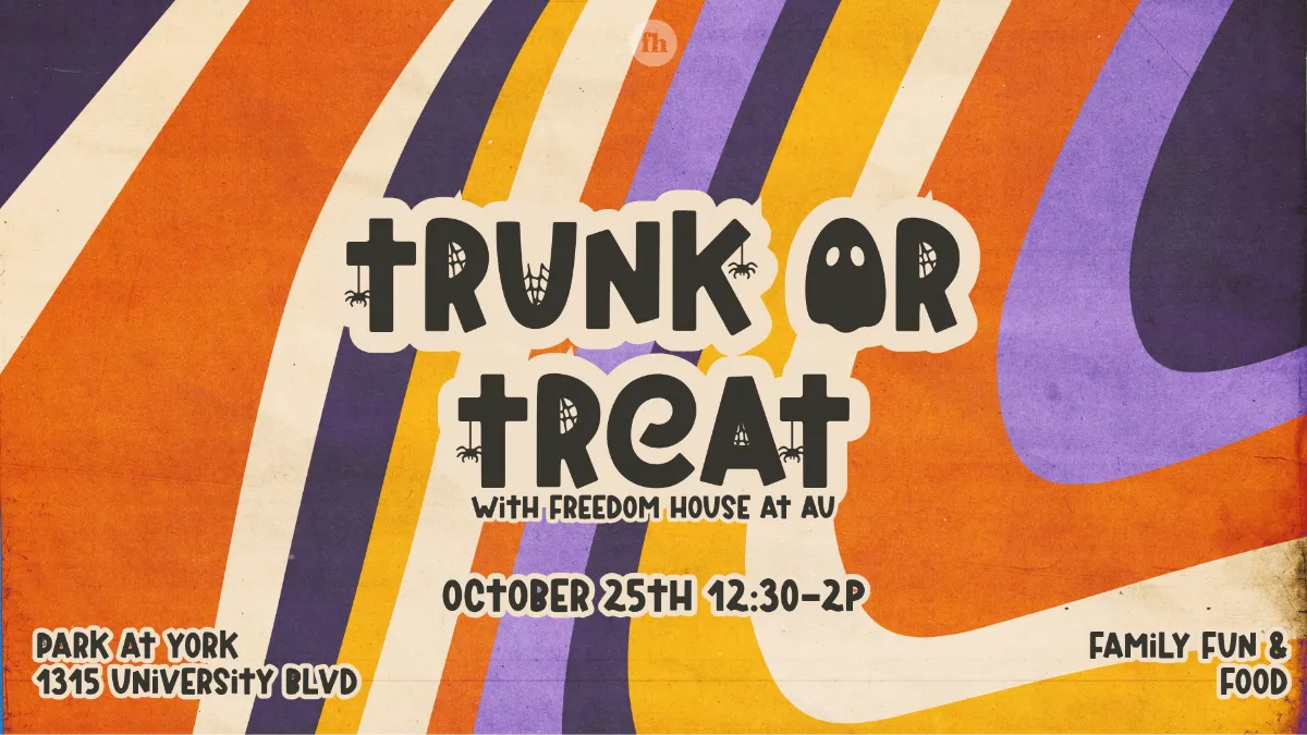 Trunk or Treat with Freedom House at AU
