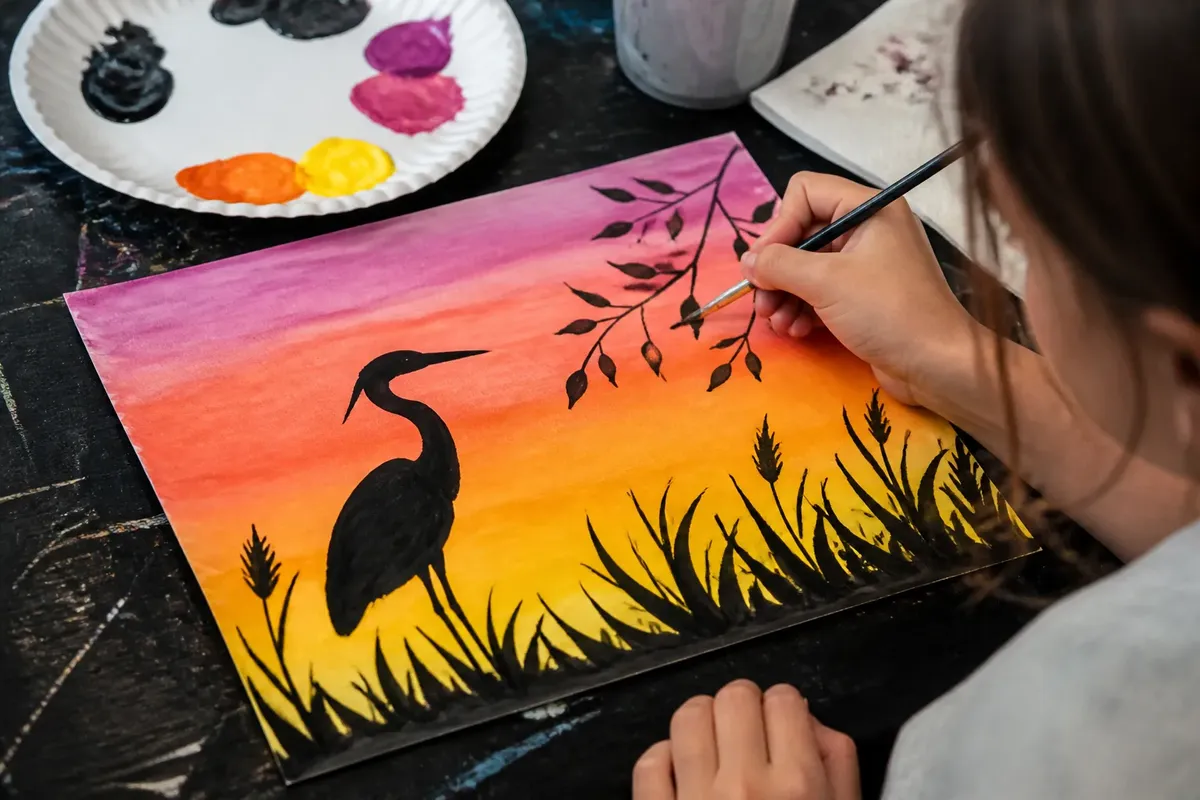 Silhouette Painting Activity