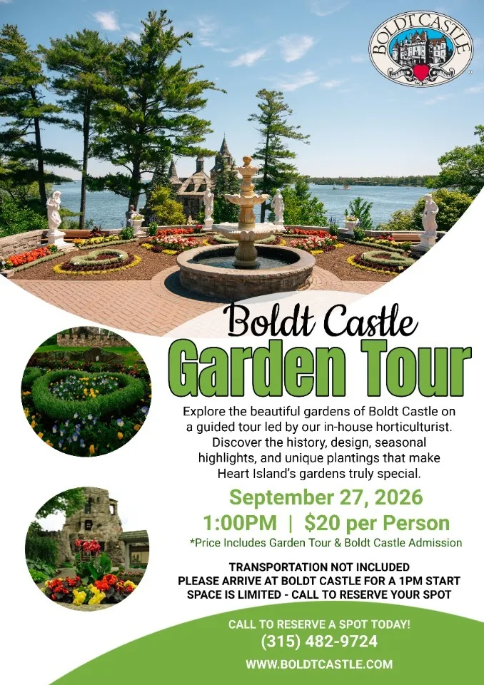 Boldt Castle Garden Tour