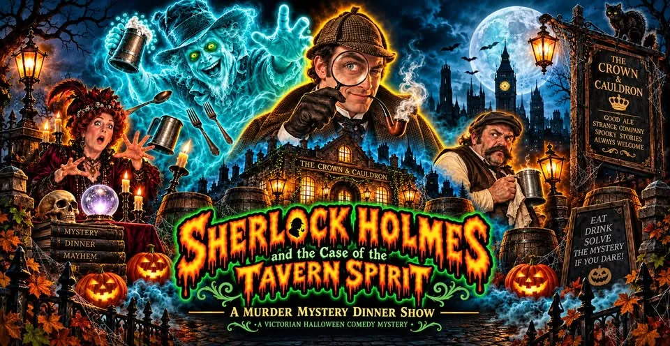 Sherlock Holmes and the case of the Tavern Spirit Murder Mystery Dinner Show at Blue Arrow Farm