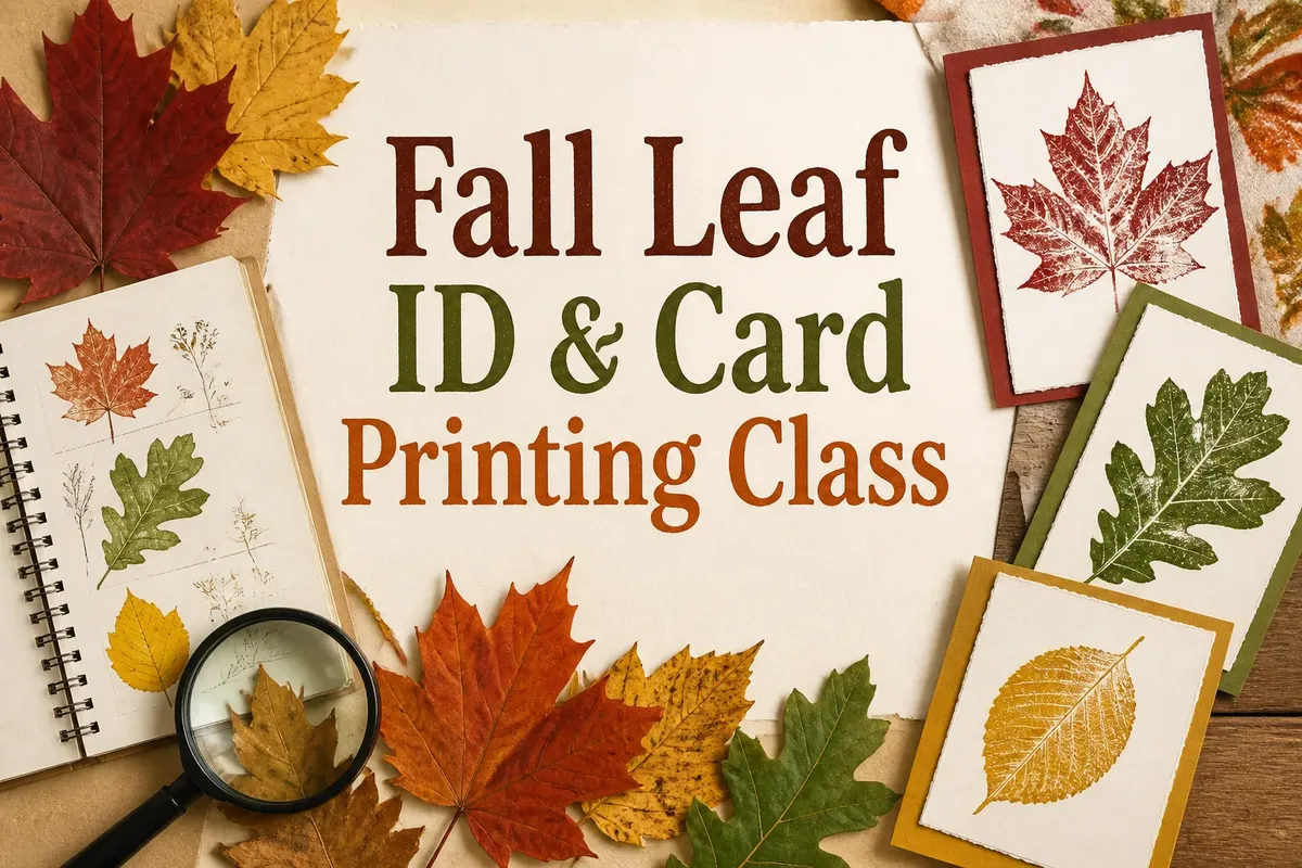Single Event Fall Leaf ID & Card Printing Class