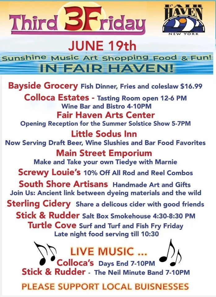 3rd Friday in Fair Haven