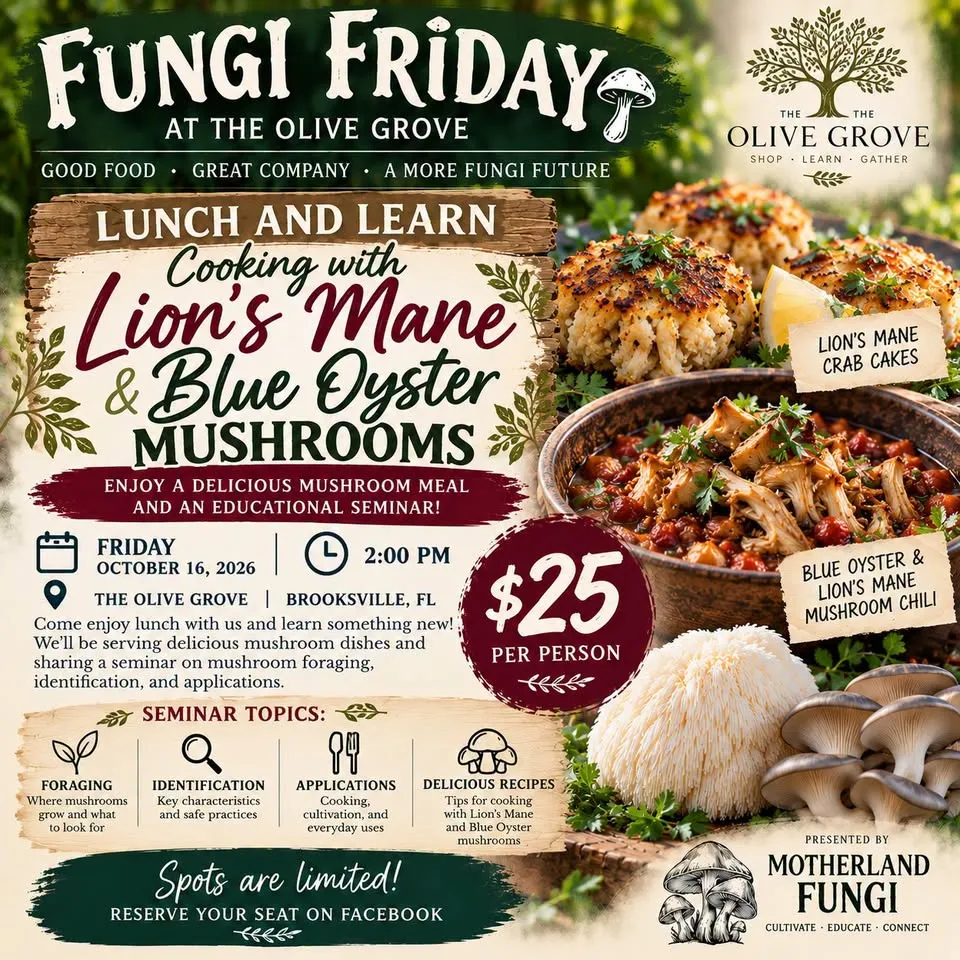 🍄 FUNGI FRIDAY: LUNCH & LEARN! 🍽️ 10/16/26