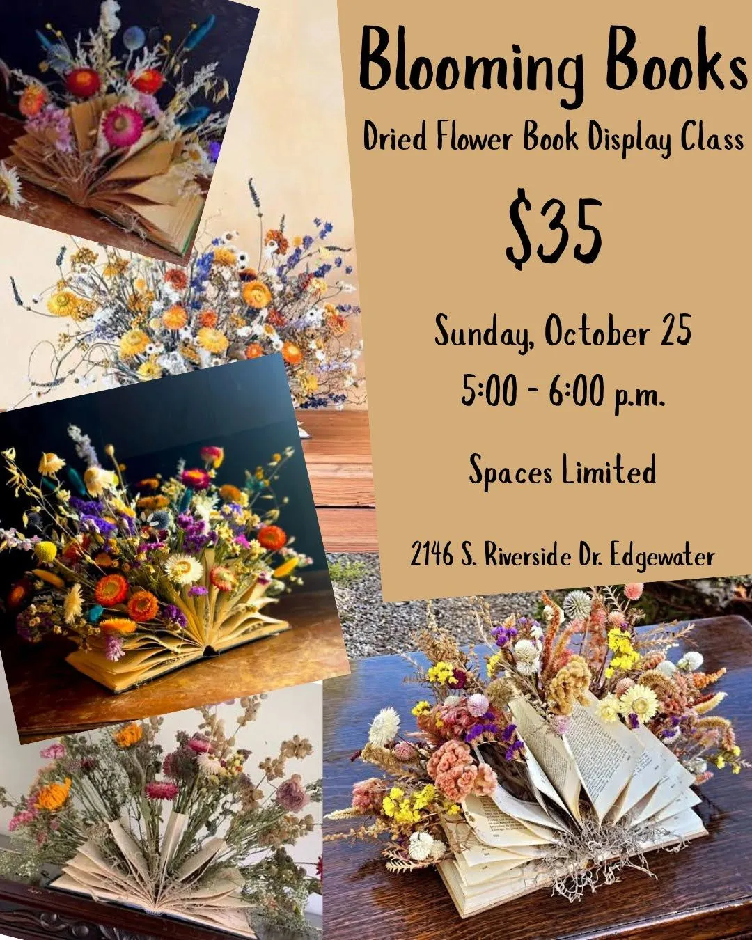 Blooming Books: Dried Flower Book Display Class