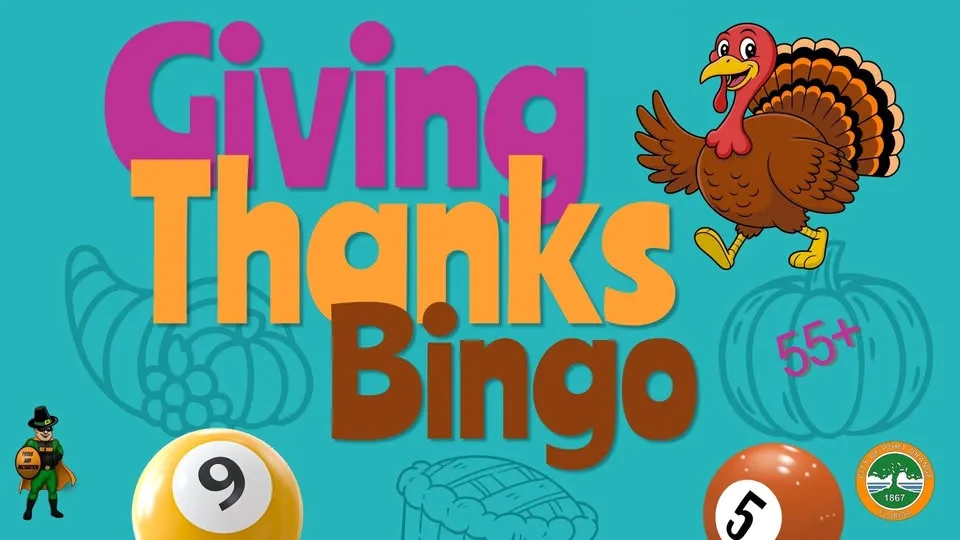 55+ Giving Thanks Bingo 2026