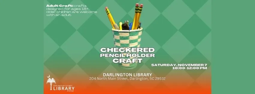 Adult Checkered Pencil Holder Craft