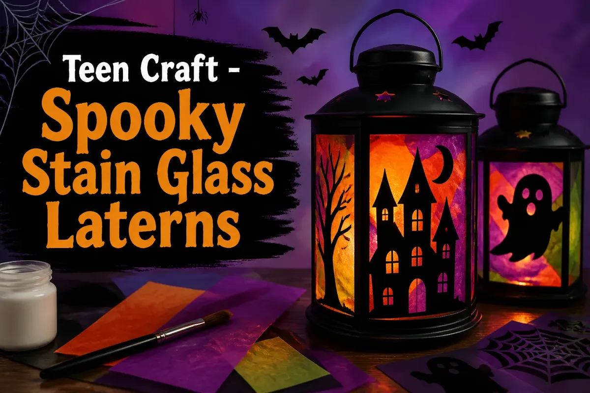 Teen Craft - Spooky Stain Glass Laterns