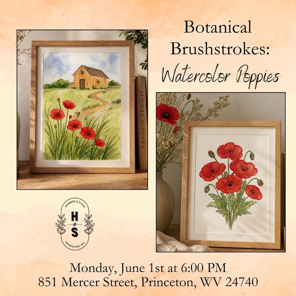 Botanical Brushstrokes: Watercolor Poppies