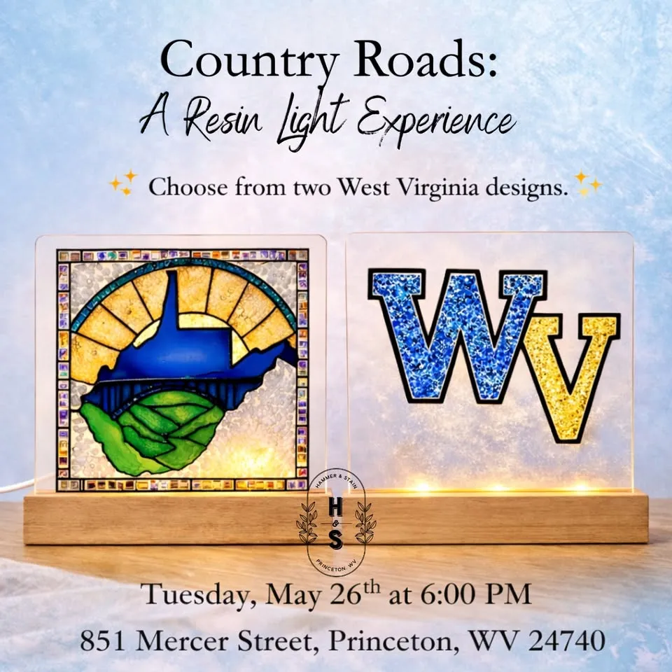 Country Roads: A Resin Light Experience