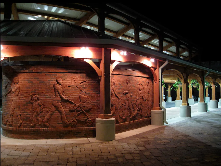 Brick Sculptures at Market Square