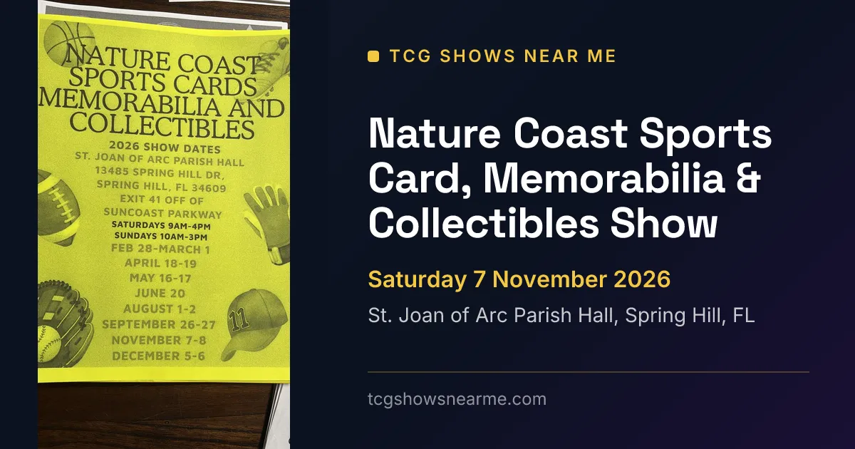 Nature Coast Sports Card, Memorabilia & Collectibles Show