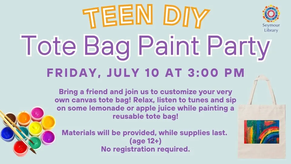 Single Event Teen DIY: Tote Bag Paint Party