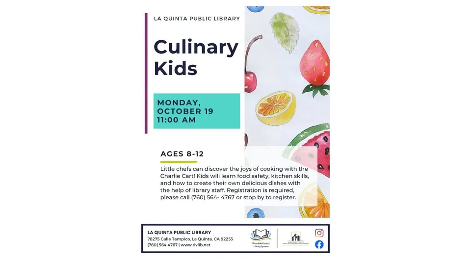Culinary Kids | Ages 8-12 | Registration Required