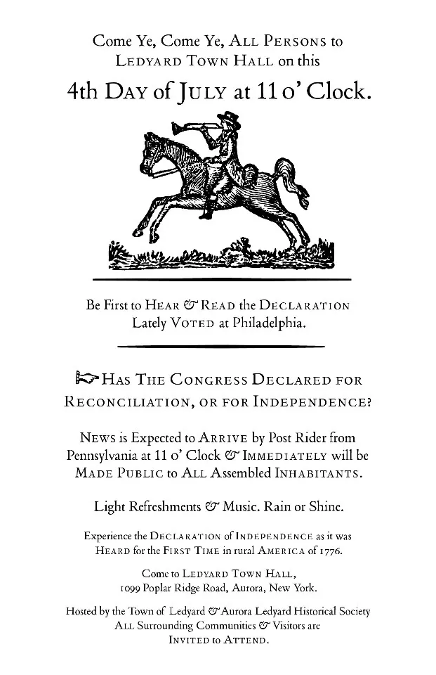 Single Event Reading of the Declaration of Independence