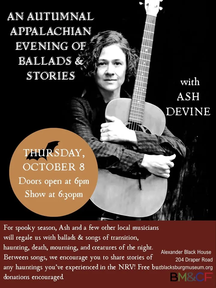 Autumnal Evening of Songs and Stories at Blacksburg Museum