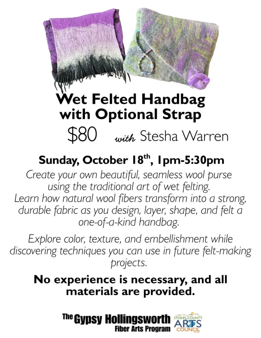 Wet Felted Handbag with Stesha Warren