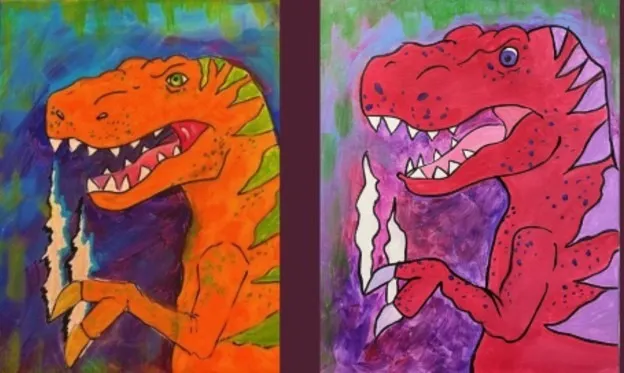 "Orange-asaurus/Pink-asaurus" In-Studio Paint Party!