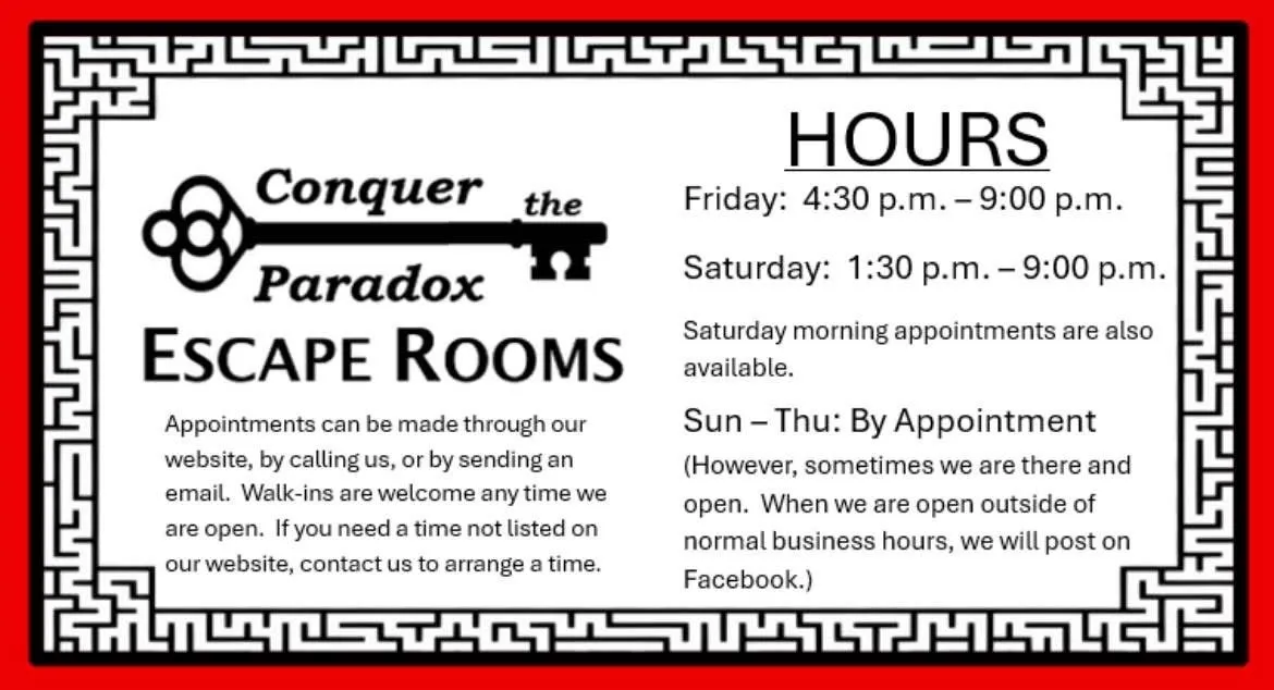 Conquer the Paradox Escape Rooms
