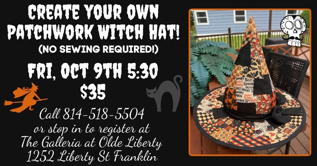 Create your own Patchwork Witch Hat!