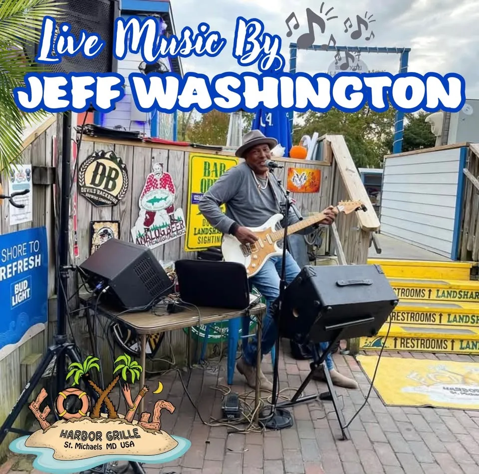 Live Music at Foxy’s! Jeff Washington! 🎶🎶