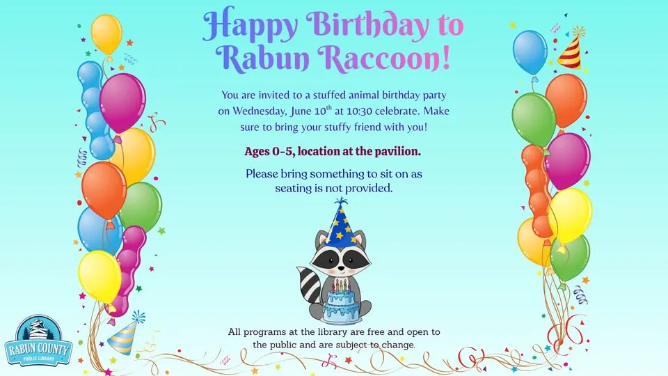 Happy Birthday, Rabun Raccoon!