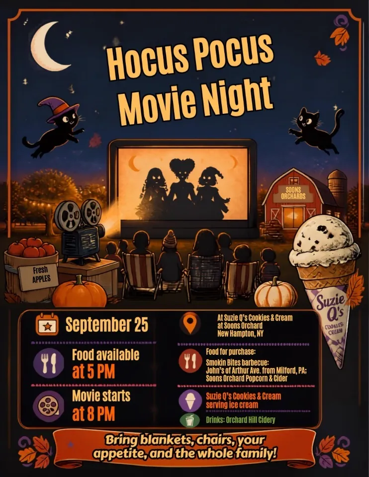 Hocus Pocus Movie Night @ Soon's Orchard