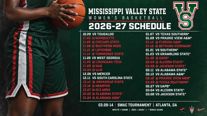 Mississippi Valley State Women's Basketball vs. South Carolina State