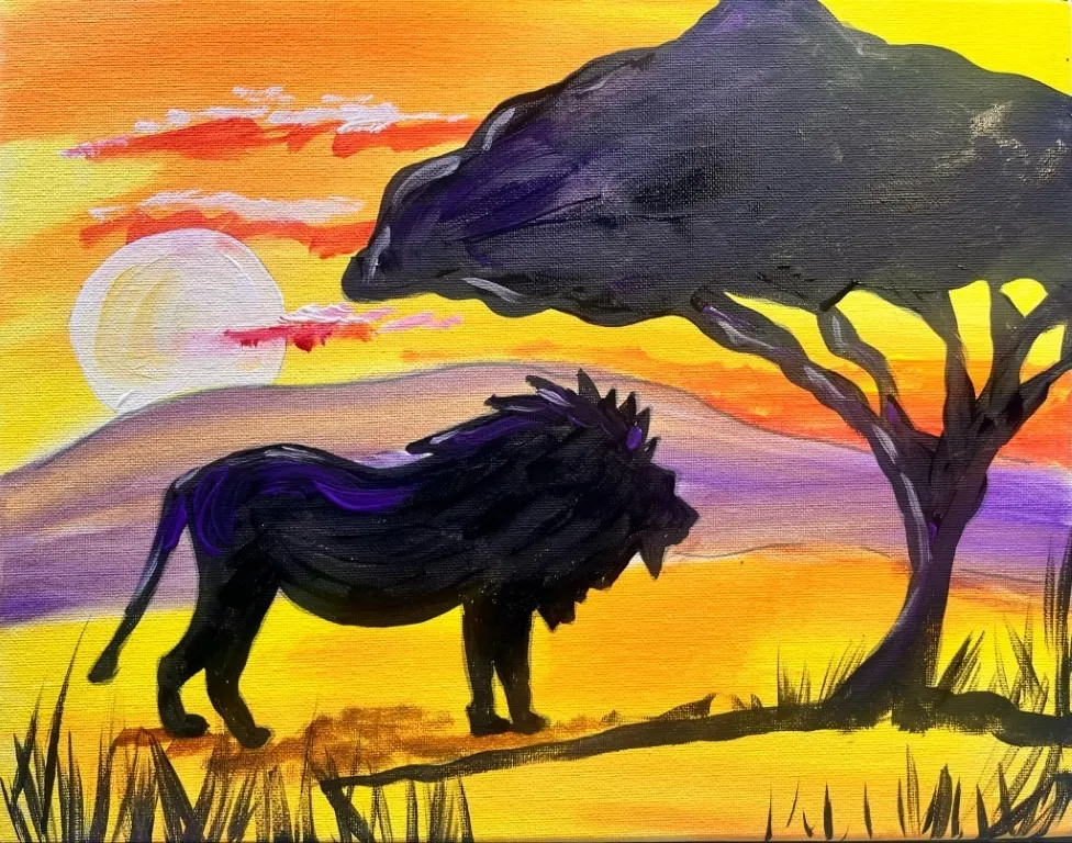 "King of the Savannah" In-Studio Paint Party!