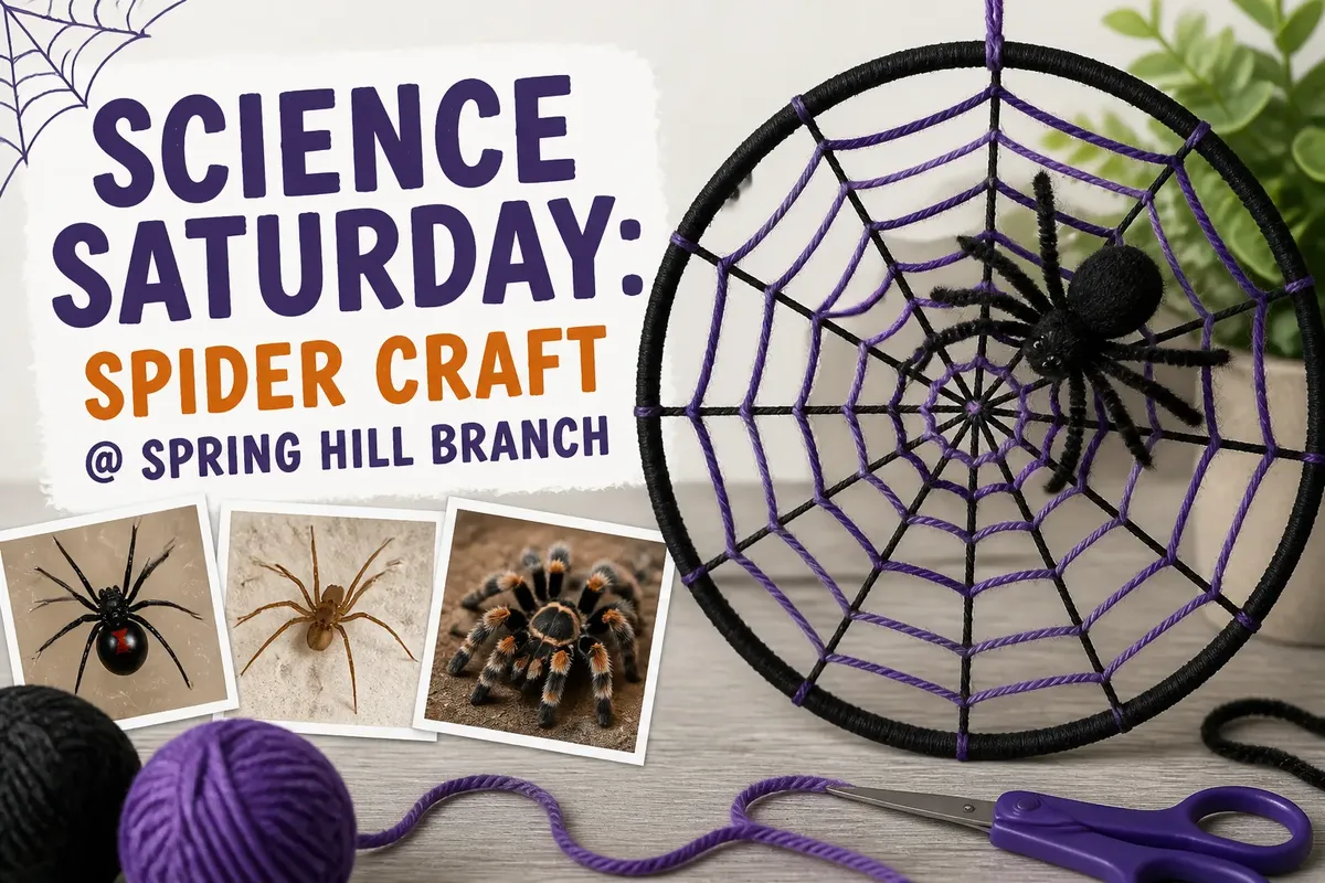 Science Saturday: Spider Craft @ Spring Hill Branch