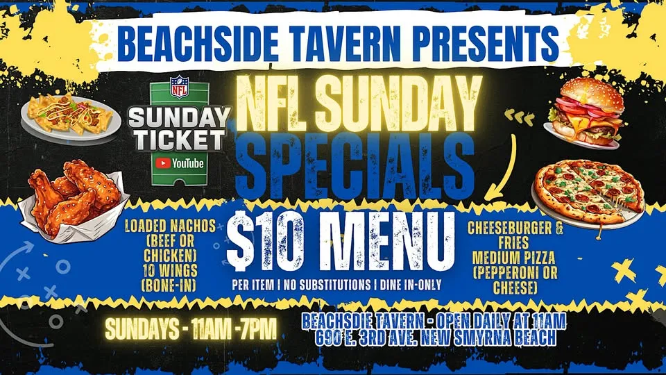 SUNDAY FOOTBALL AT BEACHSIDE TAVERN