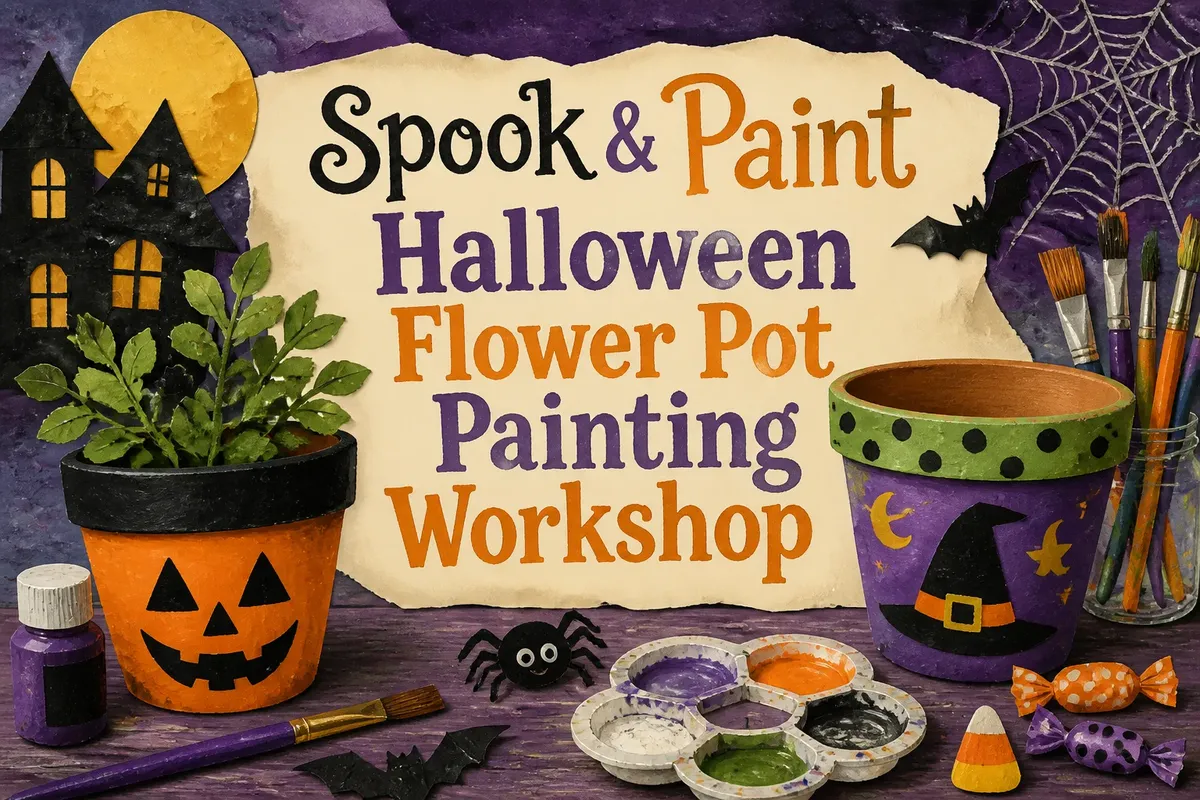Spook & Paint Halloween Flower Pot Painting Workshop