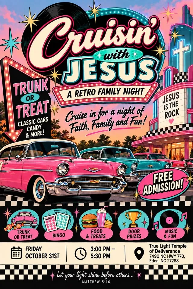 Cruisin’ with Jesus Trunk or Treat