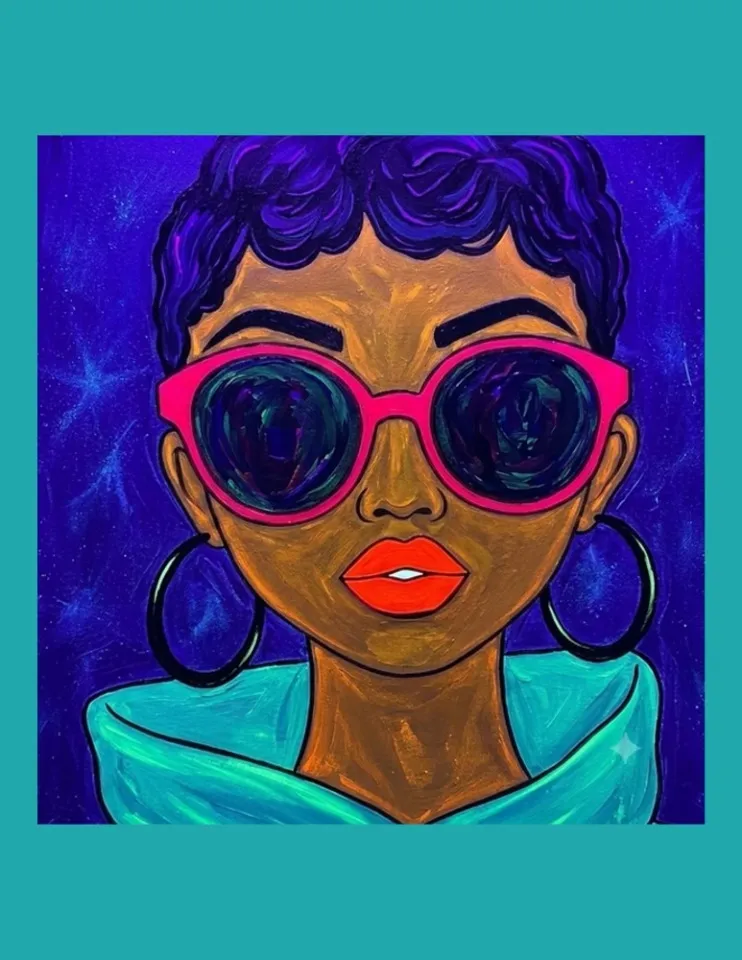 Adult/Teen Art Class w/Live DJ - "Neon Pixie Cut"
