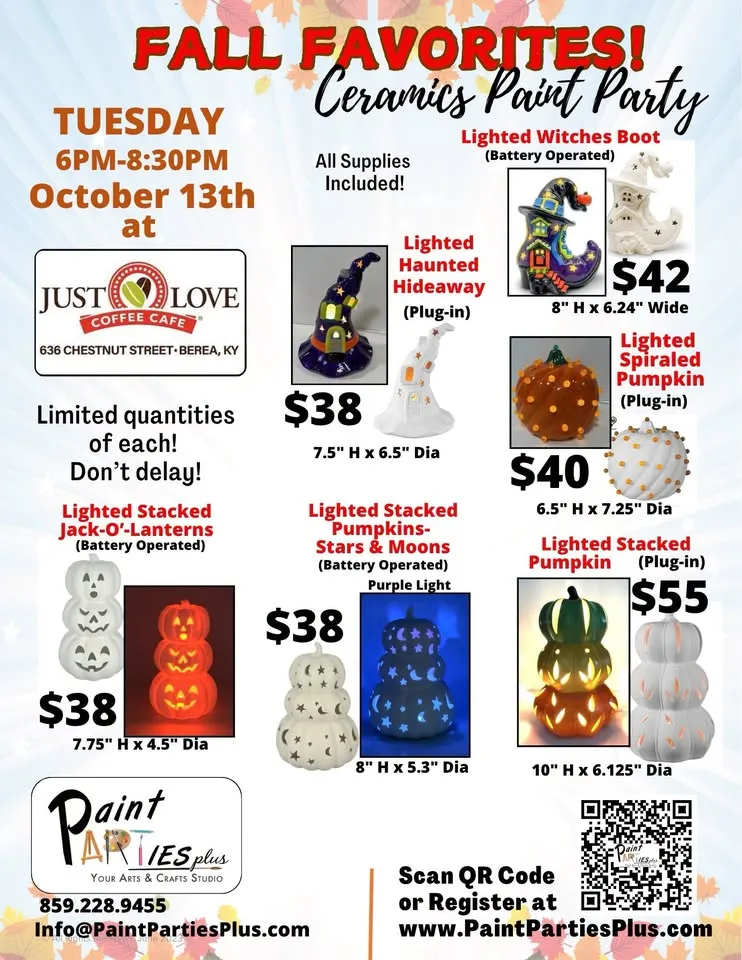 Fall Favorites! Ceramics Paint Party