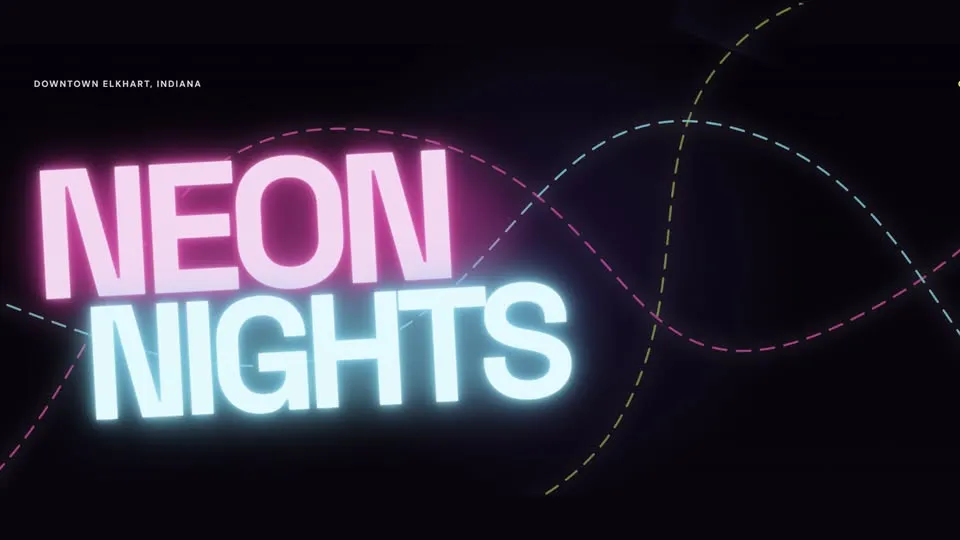 Downtown Elkhart's Neon Nights