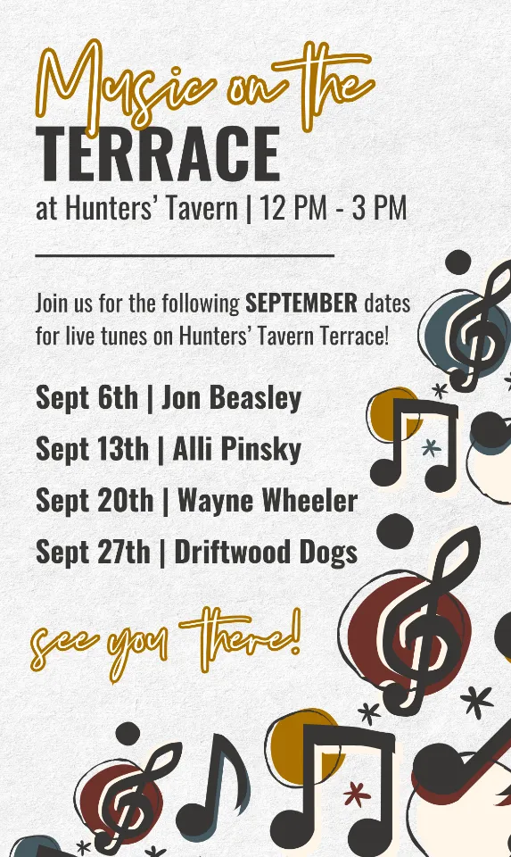 Music on the Terrace at Hunters' Tavern