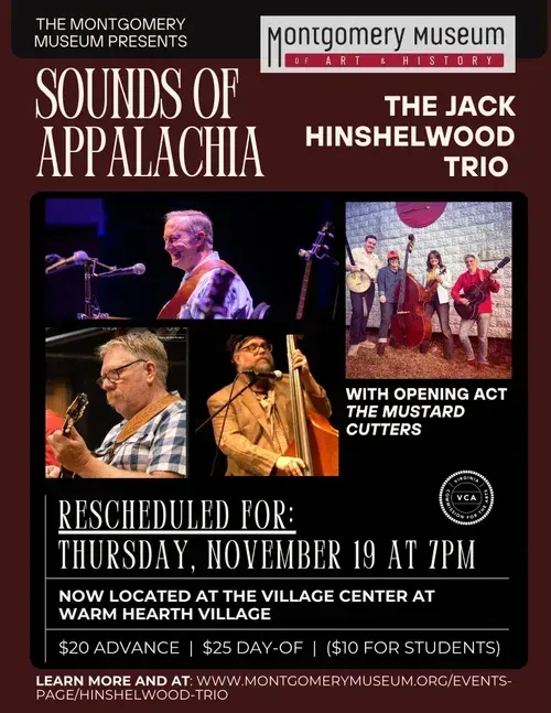Sounds of Appalachia: Jack Hinshelwood Trio RESCHEDULED FOR 11/19